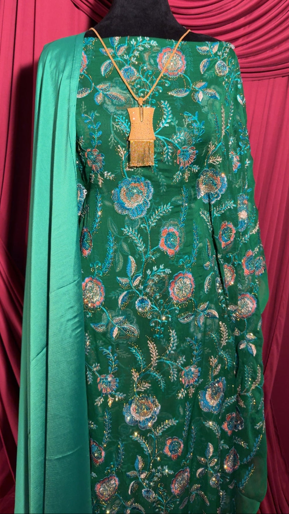 Complete Forest Emerald Lace Set